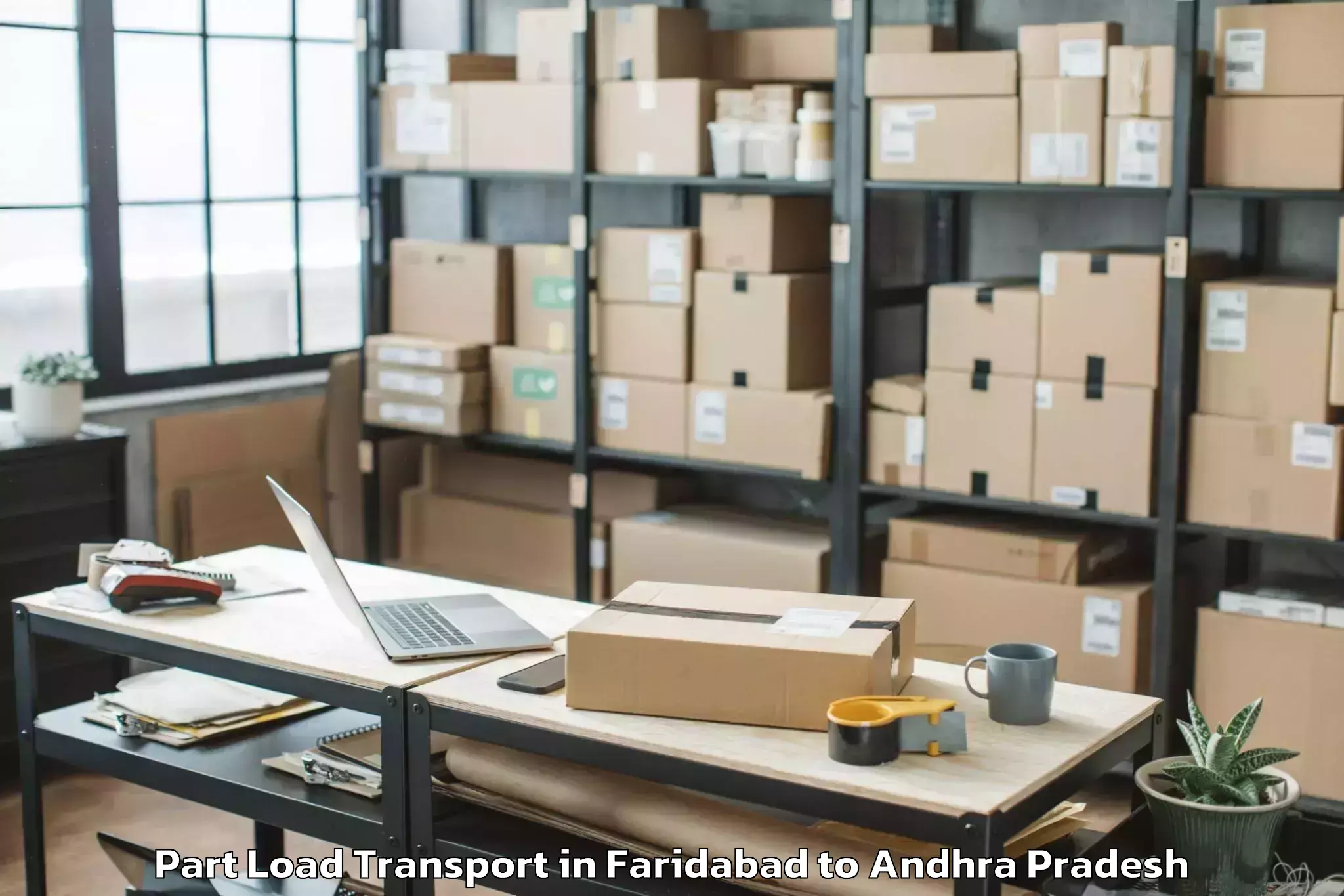 Easy Faridabad to Kanuru Part Load Transport Booking